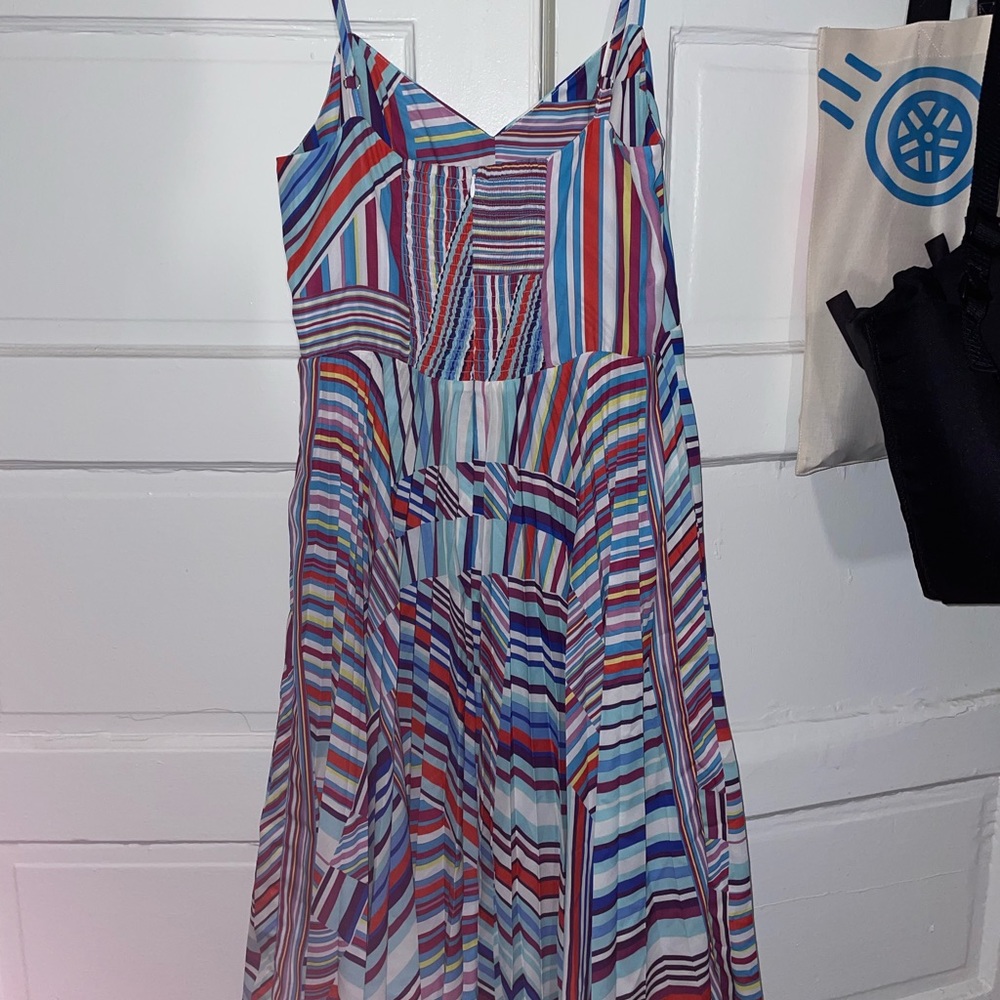 Multicolored spaghetti strap dress Parker size 10